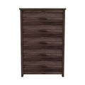 Okak 5-Drawer Dresser with Retro Country Style Easy Buckle Assembly, Smooth Sliding Drawers, Safe Storage for Bedroom
