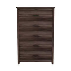 Okak 5-Drawer Dresser with Retro Country Style Easy Buckle Assembly, Smooth Sliding Drawers, Safe Storage for Bedroom