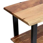 Moderne handgefertigte Konsolentisch aus Akazienholz und Eisen im Industrial-Stil