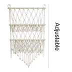 Stofftier-Aufbewahrungshängematte, Spielzeughängematte, Netz, 2-lagig, Holz, Plüschtierhalter, hängender Spielzeug-Organizer, Wandhänge-Netz für Kinderzimmer und Spielzimmer