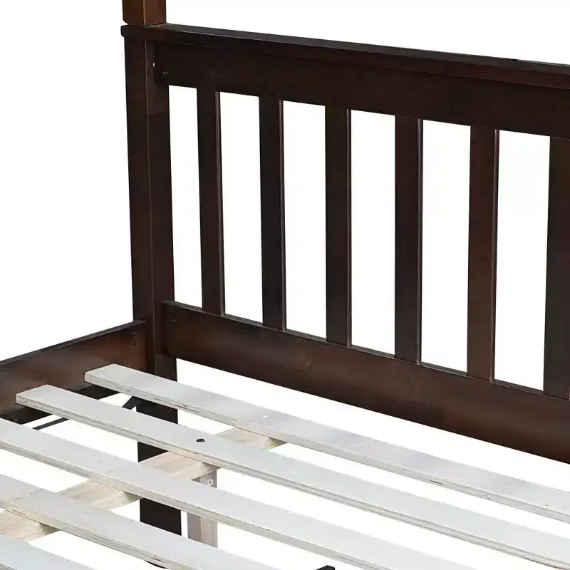 Etagenbett Twin über Full mit Ausziehbett & umbaubarer Leiter