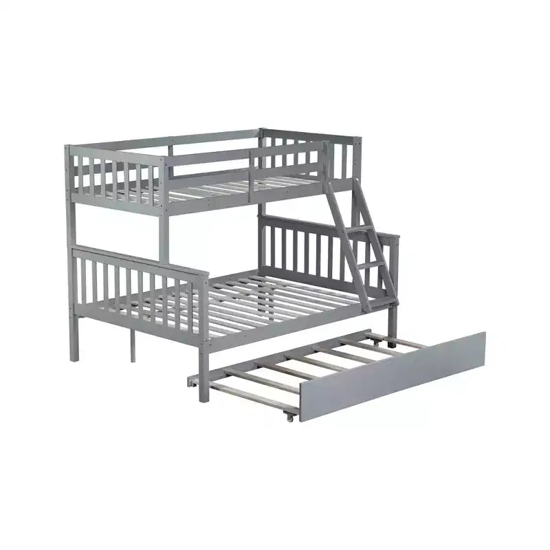 Etagenbett Twin über Full mit Ausziehbett & umbaubarer Leiter