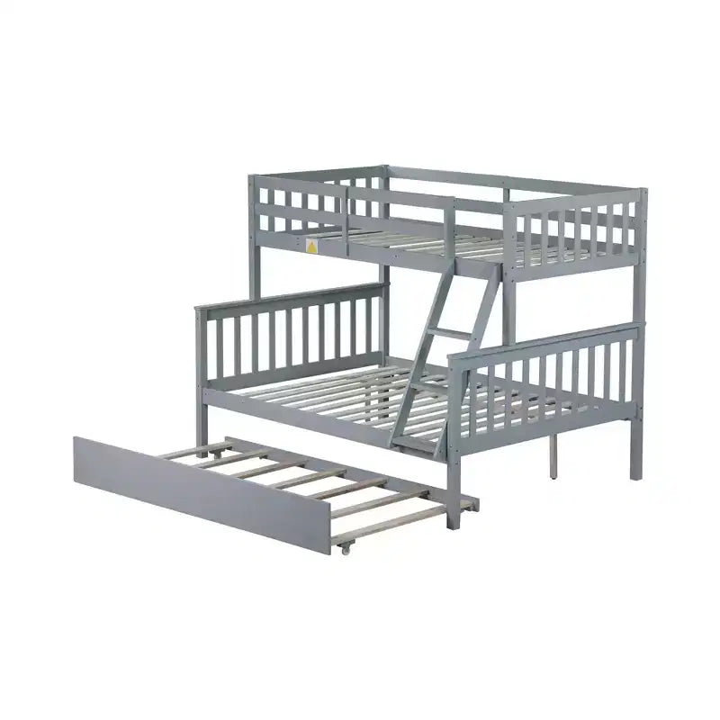 Etagenbett Twin über Full mit Ausziehbett & umbaubarer Leiter