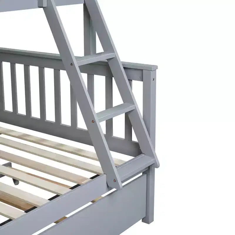 Etagenbett Twin über Full mit Ausziehbett & umbaubarer Leiter