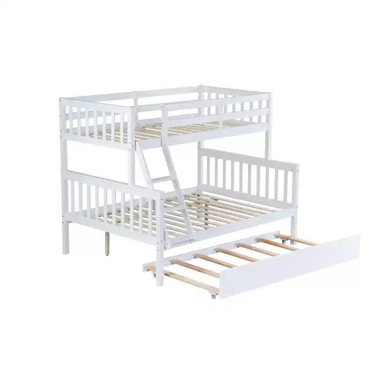 Etagenbett Twin über Full mit Ausziehbett & umbaubarer Leiter