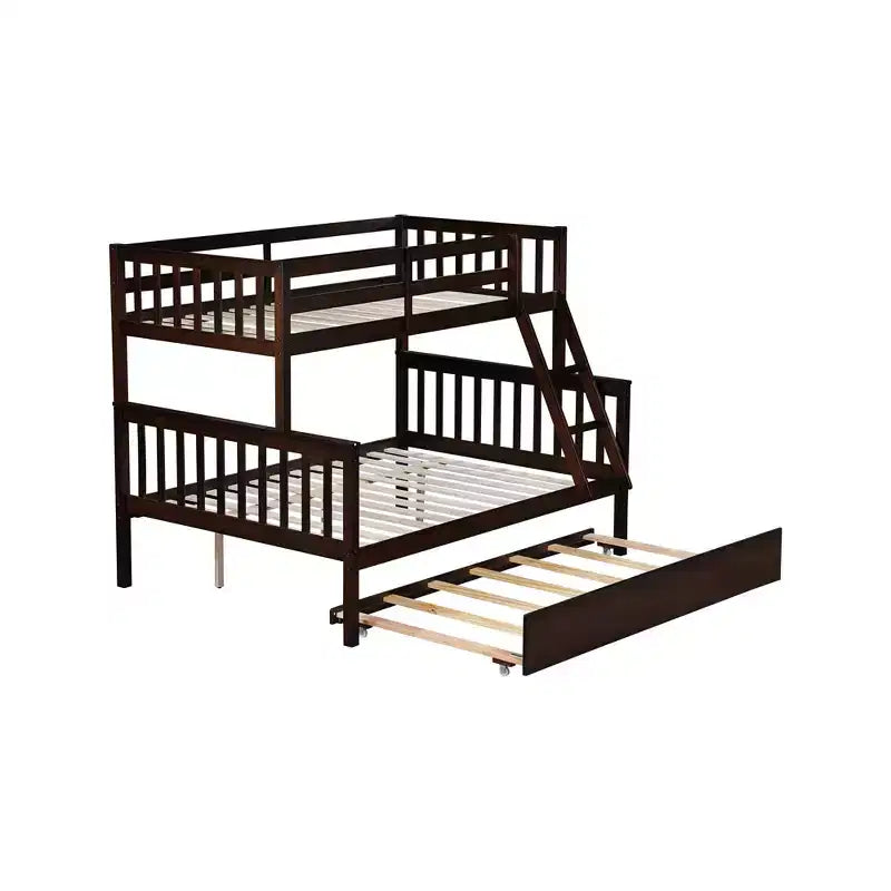 Etagenbett Twin über Full mit Ausziehbett & umbaubarer Leiter
