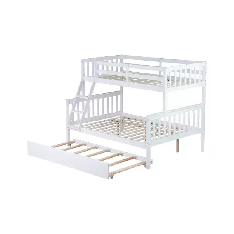 Etagenbett Twin über Full mit Ausziehbett & umbaubarer Leiter