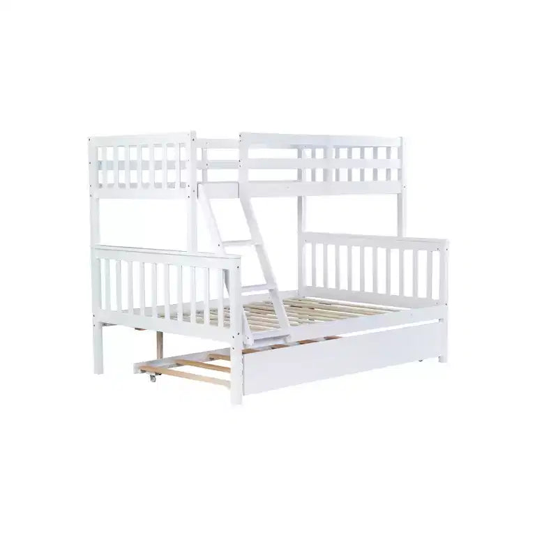 Etagenbett Twin über Full mit Ausziehbett & umbaubarer Leiter