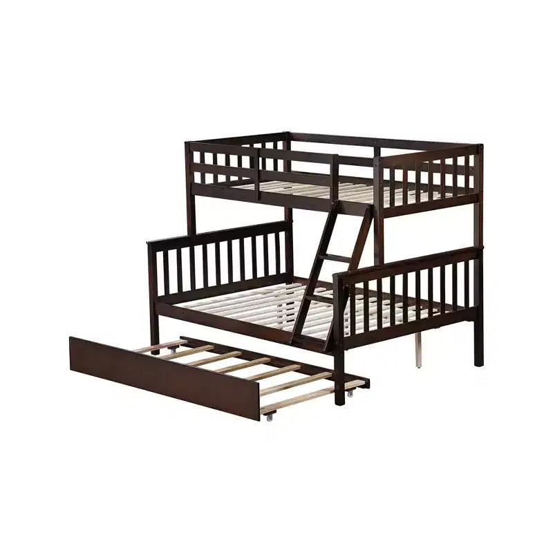 Etagenbett Twin über Full mit Ausziehbett & umbaubarer Leiter