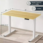 48 x 24 Elektrischer Stehschreibtisch Höhenverstellbarer Schreibtisch Home Office Computer Workstation Sitz-Steh-Schreibtisch