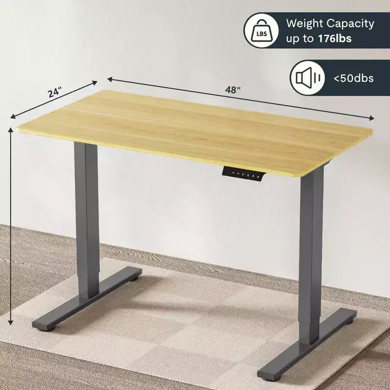 48 x 24 Elektrischer Stehschreibtisch Höhenverstellbarer Schreibtisch Home Office Computer Workstation Sitz-Steh-Schreibtisch