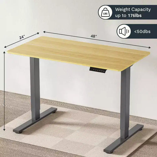 48 x 24 Elektrischer Stehschreibtisch Höhenverstellbarer Schreibtisch Home Office Computer Workstation Sitz-Steh-Schreibtisch