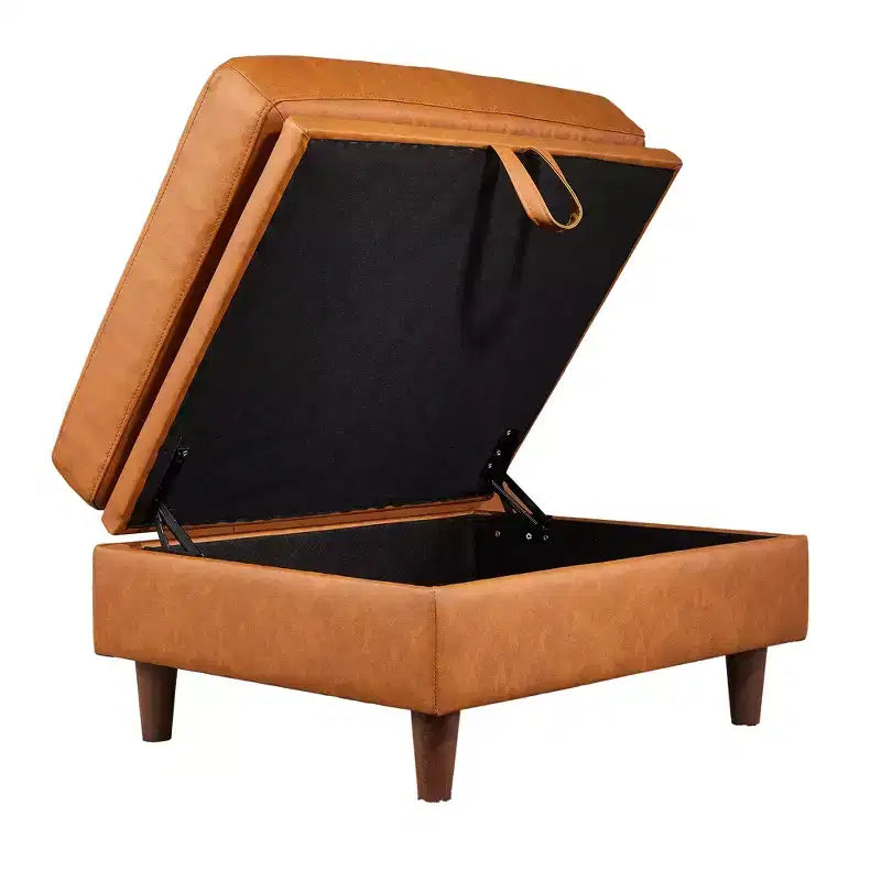 85 Sofa Couch, Mid-Century Modern Sofas, 3-Sitzer Kunstleder Sofa mit tiefer Sitzfläche, mit bequemen Kissen, für Wohnzimmer, Schlafzimmer, Büro