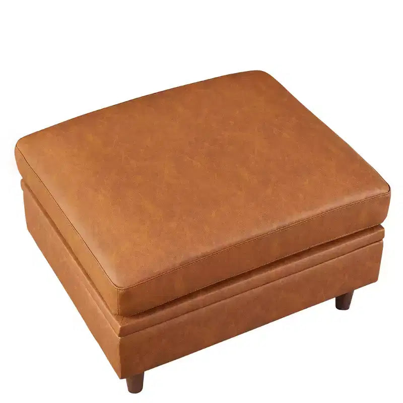 85 Sofa Couch, Mid-Century Modern Sofas, 3-Sitzer Kunstleder Sofa mit tiefer Sitzfläche, mit bequemen Kissen, für Wohnzimmer, Schlafzimmer, Büro