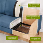 88 Loveseat-Sofa für Wohnzimmer, bequemes modernes übergroßes Loveseat-Sofa, werkzeuglose Montage, große Sofas für Schlafzimmer, Büro