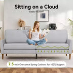 88 Loveseat-Sofa für Wohnzimmer, bequemes modernes übergroßes Loveseat-Sofa, werkzeuglose Montage, große Sofas für Schlafzimmer, Büro