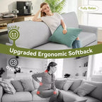 88 Loveseat-Sofa für Wohnzimmer, bequemes modernes übergroßes Loveseat-Sofa, werkzeuglose Montage, große Sofas für Schlafzimmer, Büro