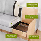 88 Loveseat-Sofa für Wohnzimmer, bequemes modernes übergroßes Loveseat-Sofa, werkzeuglose Montage, große Sofas für Schlafzimmer, Büro
