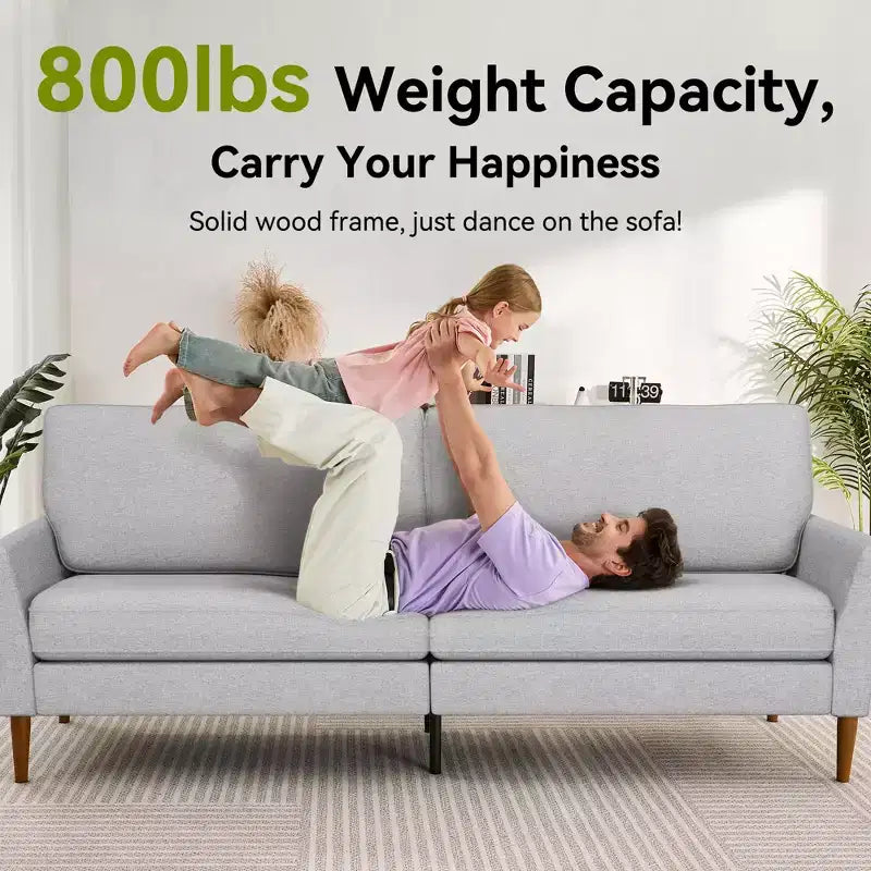 88 Loveseat-Sofa für Wohnzimmer, bequemes modernes übergroßes Loveseat-Sofa, werkzeuglose Montage, große Sofas für Schlafzimmer, Büro