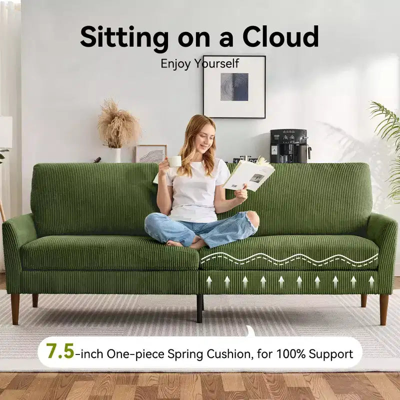 88 Loveseat-Sofa für Wohnzimmer, bequemes modernes übergroßes Loveseat-Sofa, werkzeuglose Montage, große Sofas für Schlafzimmer, Büro