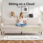 88 Loveseat-Sofa für Wohnzimmer, bequemes modernes übergroßes Loveseat-Sofa, werkzeuglose Montage, große Sofas für Schlafzimmer, Büro