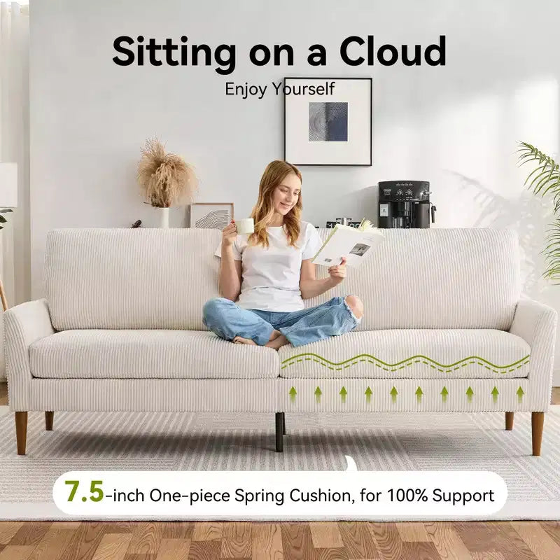 88 Loveseat-Sofa für Wohnzimmer, bequemes modernes übergroßes Loveseat-Sofa, werkzeuglose Montage, große Sofas für Schlafzimmer, Büro