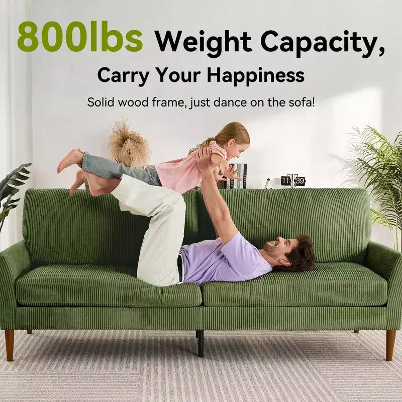 88 Loveseat-Sofa für Wohnzimmer, bequemes modernes übergroßes Loveseat-Sofa, werkzeuglose Montage, große Sofas für Schlafzimmer, Büro