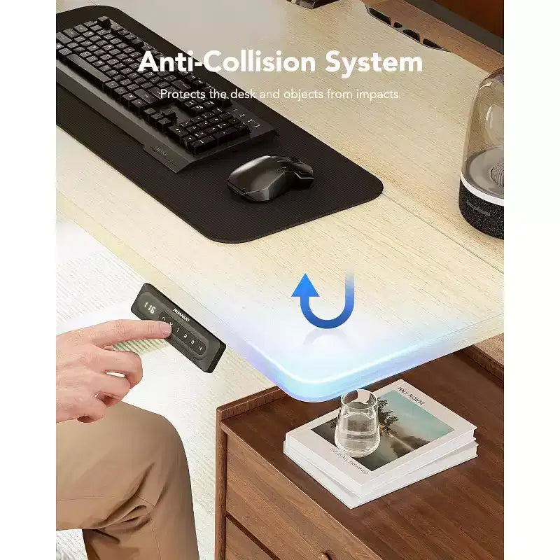 40x24 elektrischer Stehschreibtisch, höhenverstellbar, 4 Speicherplätze, Kopfhörerhaken & Kabelmanager für das Home Office