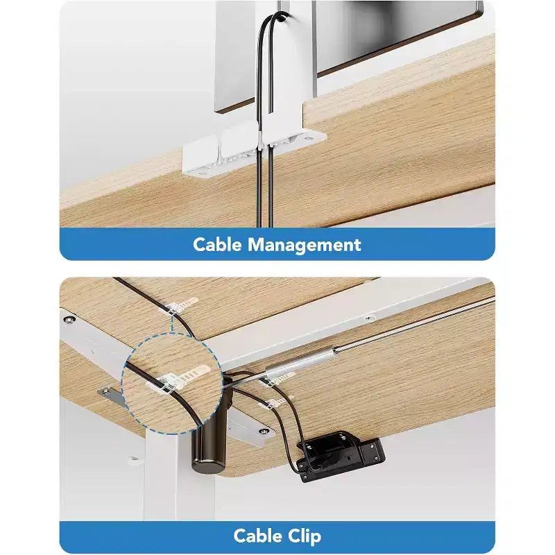 40x24 elektrischer Stehschreibtisch, höhenverstellbar, 4 Speicherplätze, Kopfhörerhaken & Kabelmanager für das Home Office