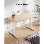 40x24 elektrischer Stehschreibtisch, höhenverstellbar, 4 Speicherplätze, Kopfhörerhaken & Kabelmanager für das Home Office