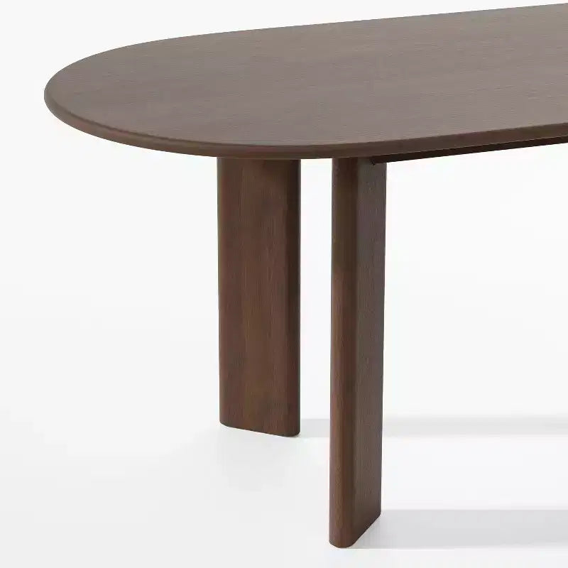 67 x 33,5 Walnuss Massivholz Esstisch im Landhausstil, ovale Holzplatte für moderne Esszimmer und Familienfeiern