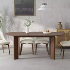 67 x 33,5 Walnuss Massivholz Esstisch im Landhausstil, ovale Holzplatte für moderne Esszimmer und Familienfeiern