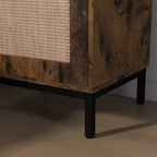 Beistelltisch aus natürlichem Rattan und Eisen mit robuster Konstruktion, stilvollem Design, kompakter Größe, vielseitiger Verwendung und einfacher Montage
