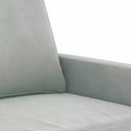 Modernes 2-Sitzer Sofa aus Samt und Metallgestell, bequeme Polsterung, Hellgrau - Ideal für Wohnzimmer oder Terrasse