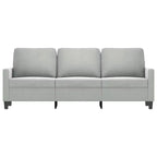 3-Sitzer Samtsofa – Hellgraues modernes Sofa mit bequemer Polsterung und stabilem Metallrahmen für Wohnzimmer oder Loungebereich