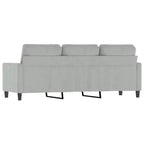 3-Sitzer Samtsofa – Hellgraues modernes Sofa mit bequemer Polsterung und stabilem Metallrahmen für Wohnzimmer oder Loungebereich