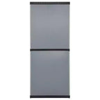 Gartenschrank für draußen – Kompaktes grau-schwarzes PVC-Design mit 3 Regalböden und abschließbaren Türen – 68x40x168 cm