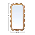 Firwood Boho-Southwestern rechteckiger Wandspiegel, Natur