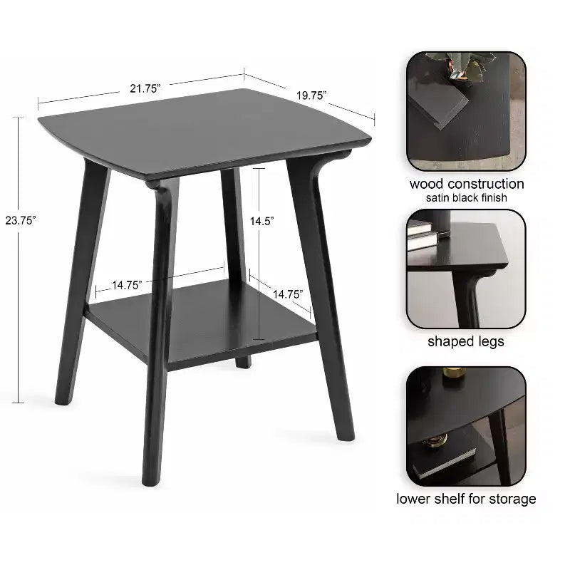 Rechteckiger Holz-Beistelltisch