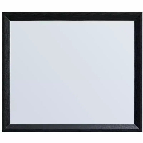 Passion Furniture Rustica 41 in. W x 35 in. H Rectangle Wood Frame Black Dresser Mirror