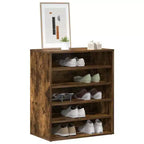 Schuhschrank, Rauch-Eiche, Holzwerkstoff, mittlerer Stauraum