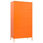 Kleiderschrank Orange Pulverbeschichteter Stahl Großer Kleiderschrank Rechteckig