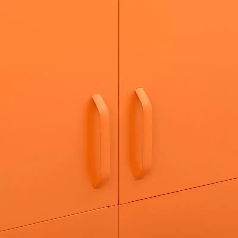 Kleiderschrank Orange Pulverbeschichteter Stahl Großer Kleiderschrank Rechteckig