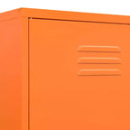 Kleiderschrank Orange Pulverbeschichteter Stahl Großer Kleiderschrank Rechteckig