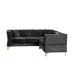 81.5 Chesterfield Chenille L-förmiges Ecksofa mit getufteter Rückenlehne