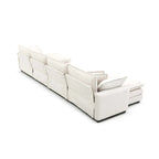 6-teiliges U-förmiges Cord-Modulsofa mit 2 Ottomanen
