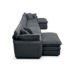 6-teiliges U-förmiges Cord-Modulsofa mit 2 Ottomanen