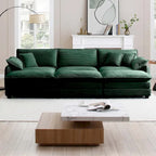 6-teiliges modulares Schlafsofa aus Kordsamt mit 3 abnehmbaren Ottomanen und 5 Kissen, freie Kombination