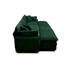 6-teiliges modulares Schlafsofa aus Kordsamt mit 3 abnehmbaren Ottomanen und 5 Kissen, freie Kombination