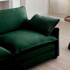 6-teiliges modulares Schlafsofa aus Kordsamt mit 3 abnehmbaren Ottomanen und 5 Kissen, freie Kombination